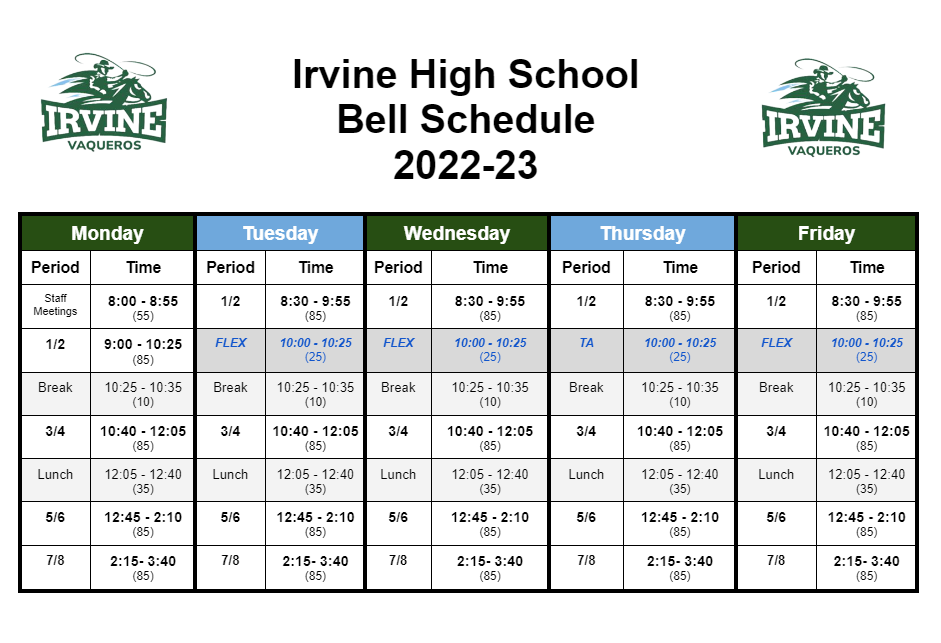 2022-23 Bell Schedule