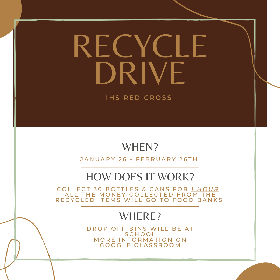 IHS Red Cross Recycling Drive