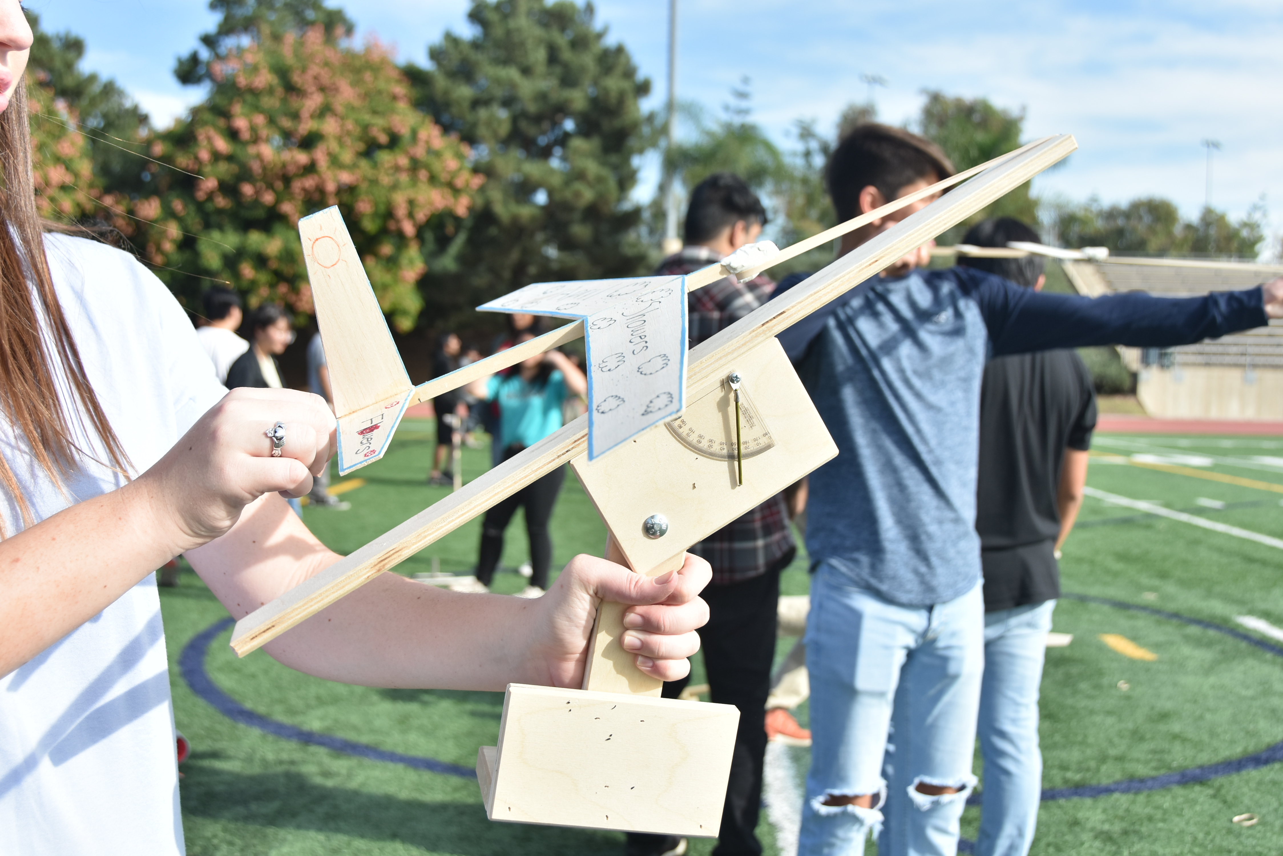 Student Holding Glider