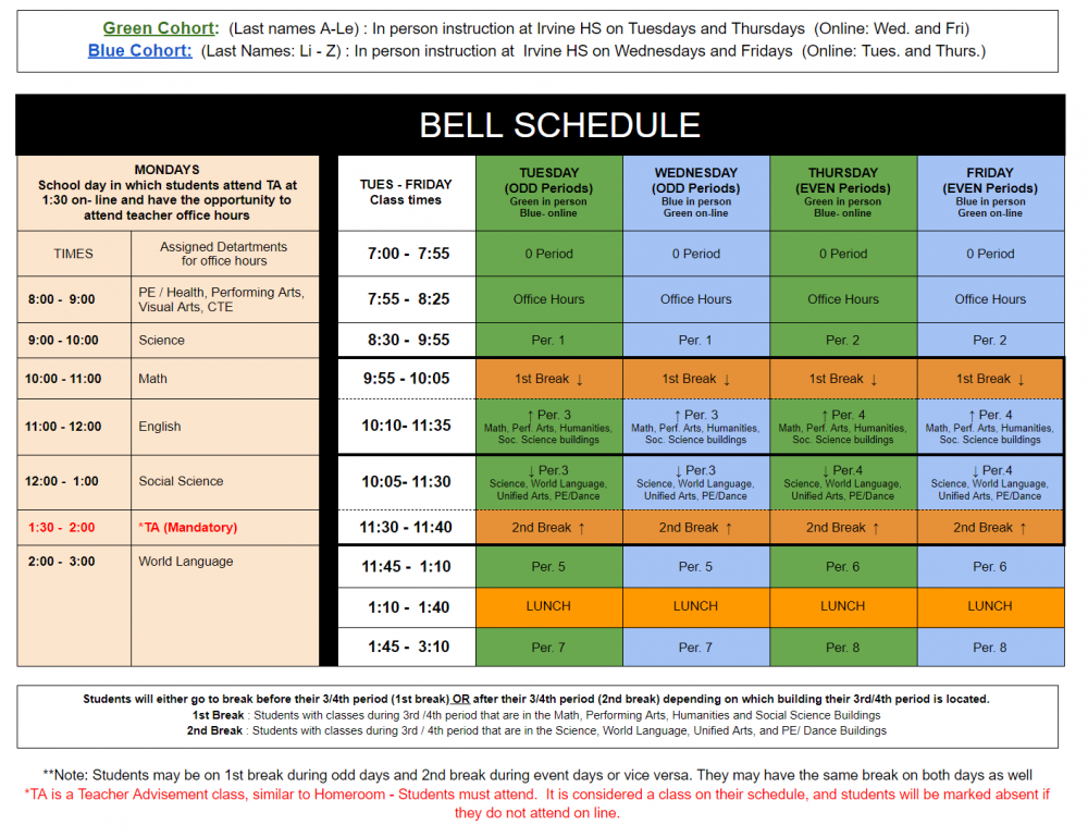 what is a hybrid class schedule