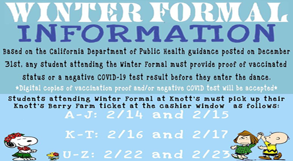 Winter Formal information