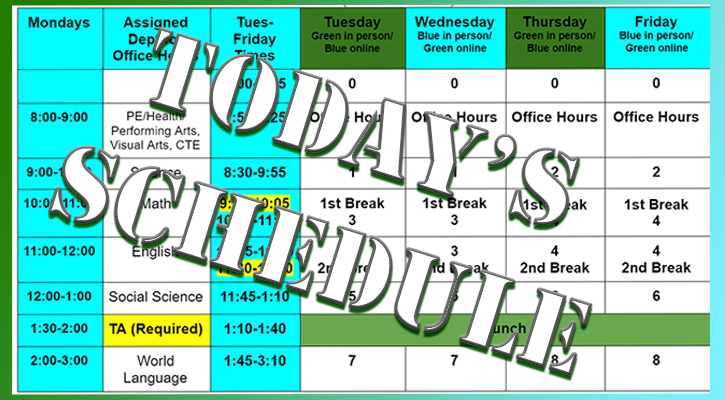 Todays Schedule