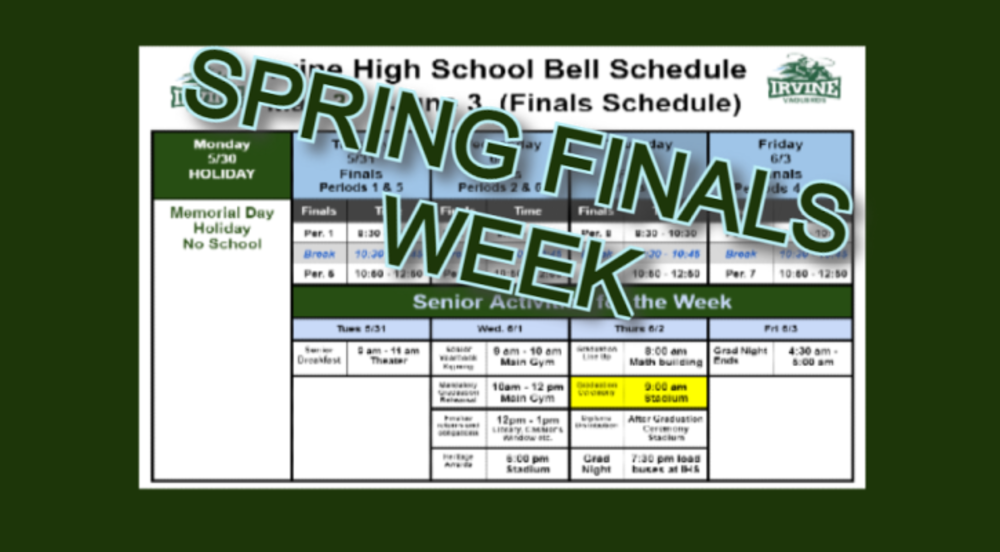 Finals Week Schedule SP22