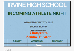 Incoming Athlete Night 2025