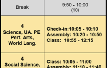 Schedule