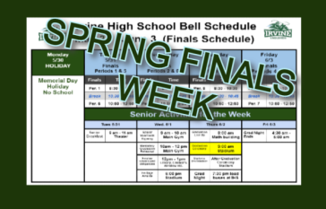 Finals Week Schedule SP22