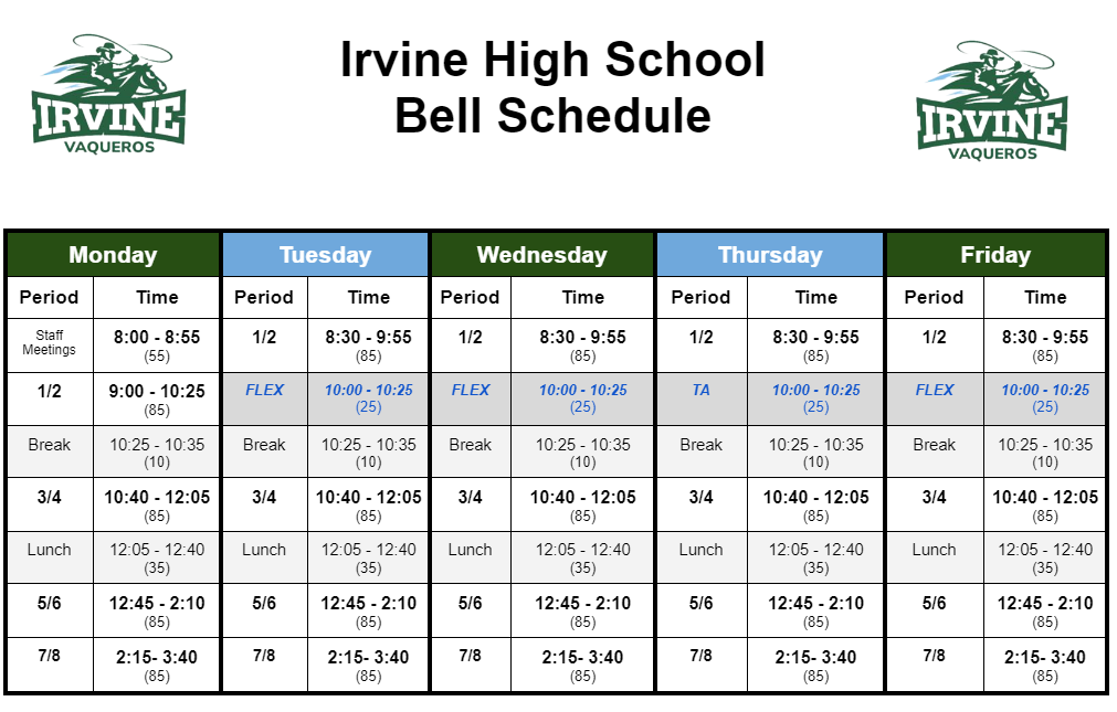 Bell Schedule