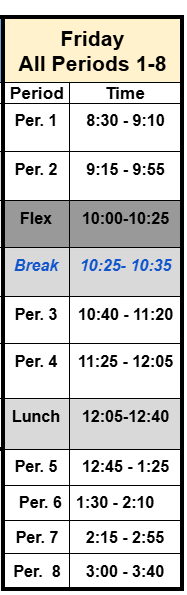 Friday All Periods 1-8