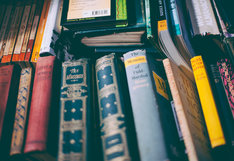 old books on shelf